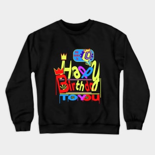 Happy Birthday Alphabet Letter (( O )) Dazzling Creative Design Crewneck Sweatshirt